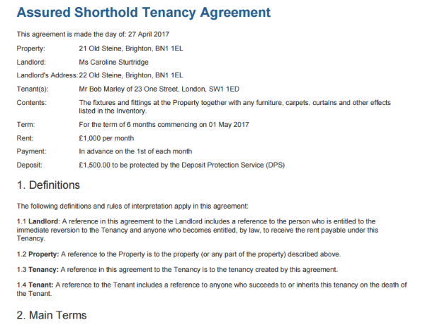 Example Guarantor Agreement